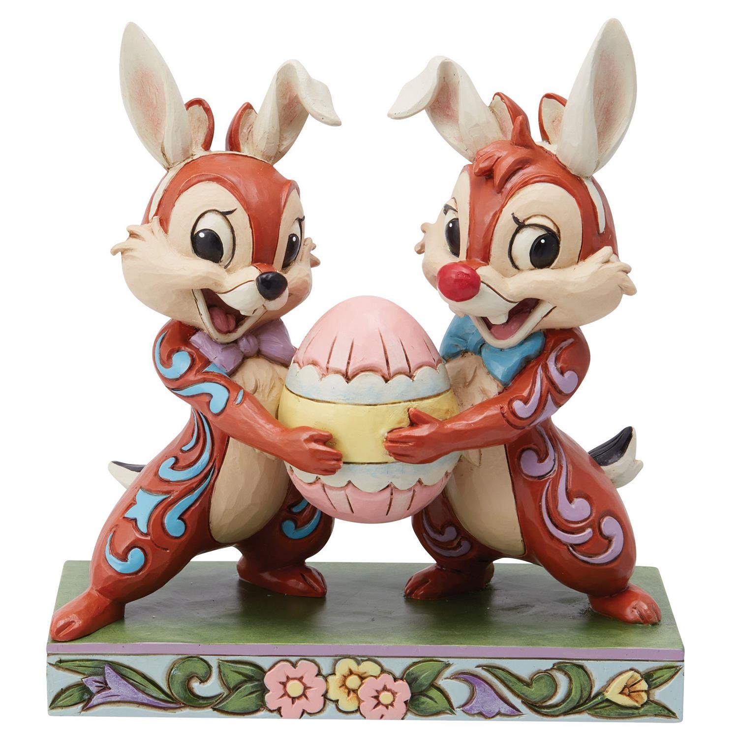 Disney Traditions Chip ‘N Dale Holding Easter Egg Figurine 6014318