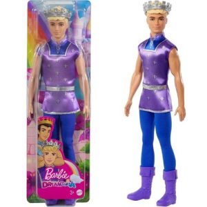 Barbie Dreamtopia – Ken Principe, Bambola con Corona – HLC23 -194735112142