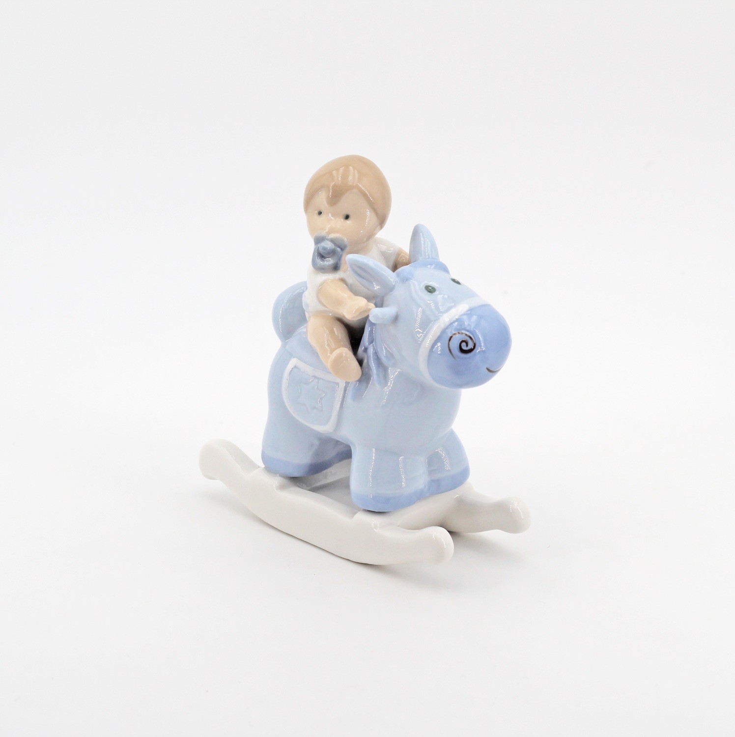 Bomboniera Ilary Queen Cavalluccio a dondolo celeste Pz. 1