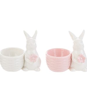vasetto bunny porcellana 2 ass.9,5×5,5xh.8,5 cm. Pz. 6