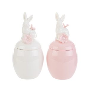 scatola bunny porcellana 2 ass. 7x7xh.16 cm. Pz. 6