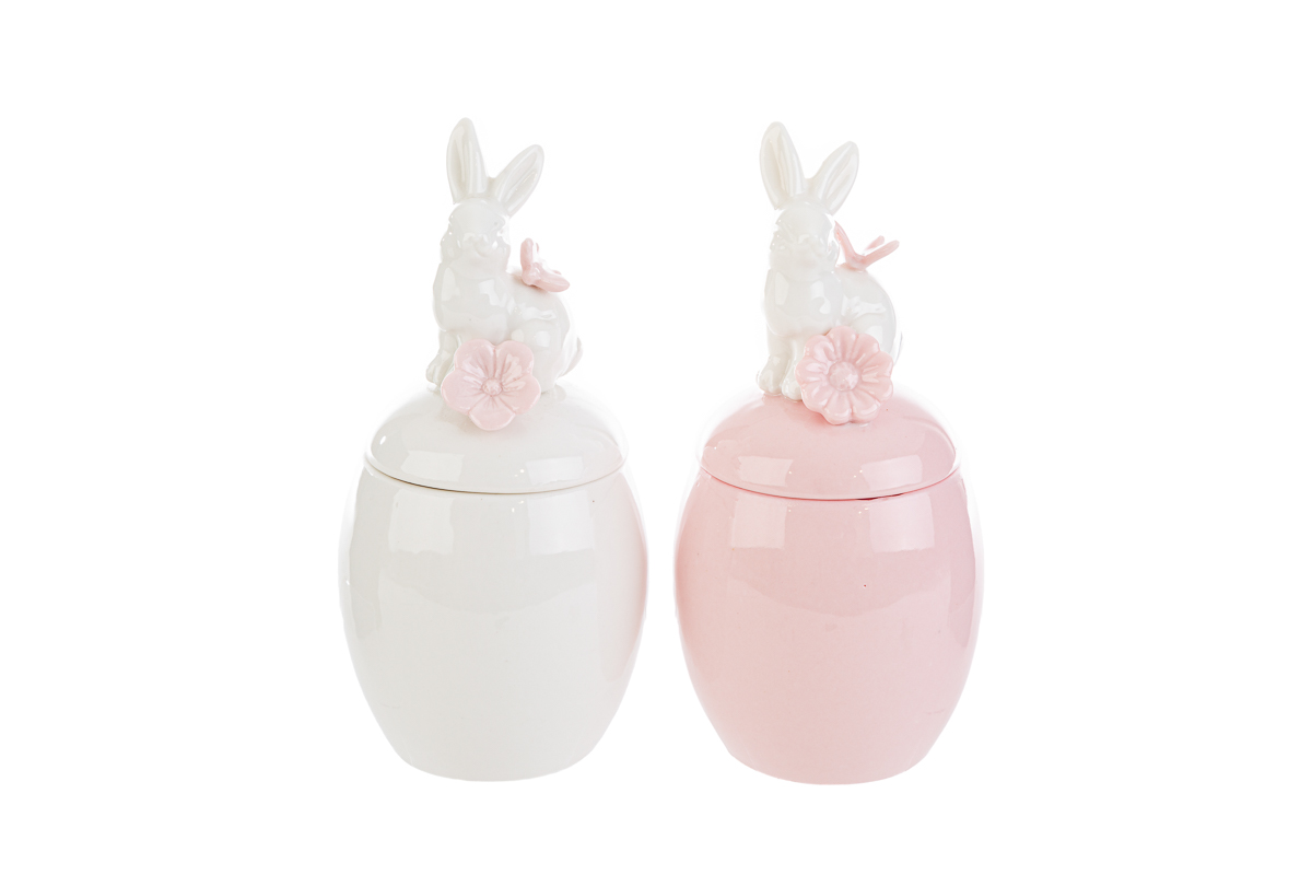 scatola bunny porcellana 2 ass. 7x7xh.16 cm. Pz. 6 - immagine 2