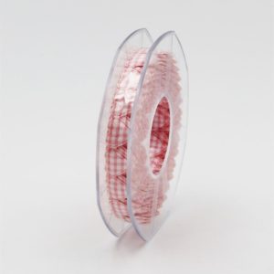 Furlanis nastro cuore imbottito a quadri rosa colore B20 Mt.5