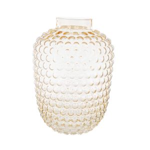 vaso vetro 18x18xh.25 cm. col. giallo