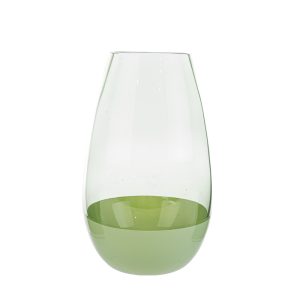 vaso vetro 2 pz. 12,5×12,5xh.20 cm. col. verde