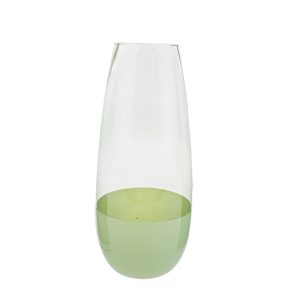 vaso vetro 2 pz. 12,5×12,5xh.28 cm. col. verde