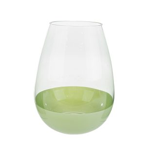 vaso vetro 18x18xh.23 cm. col. verde