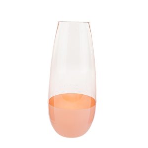 vaso vetro 2 pz. 12,5×12,5xh.28 cm. col. rosa