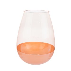 vaso vetro 18x18xh.23 cm. col. rosa