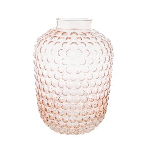 vaso vetro 18x18xh.25 cm. col. rosa