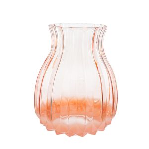 vaso vetro 19x19xh.23 cm. col. rosa