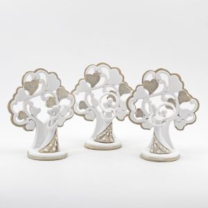 Bomboniera in resina sposi con albero Pz. 3
