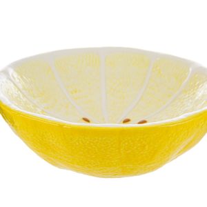 svuotatasche ceramica dec. limone 23,5×23,5xh.8 cm.