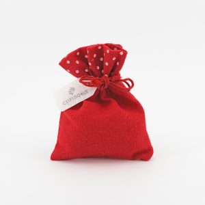 Sacchetto rosso con bordi pois Pz. 12