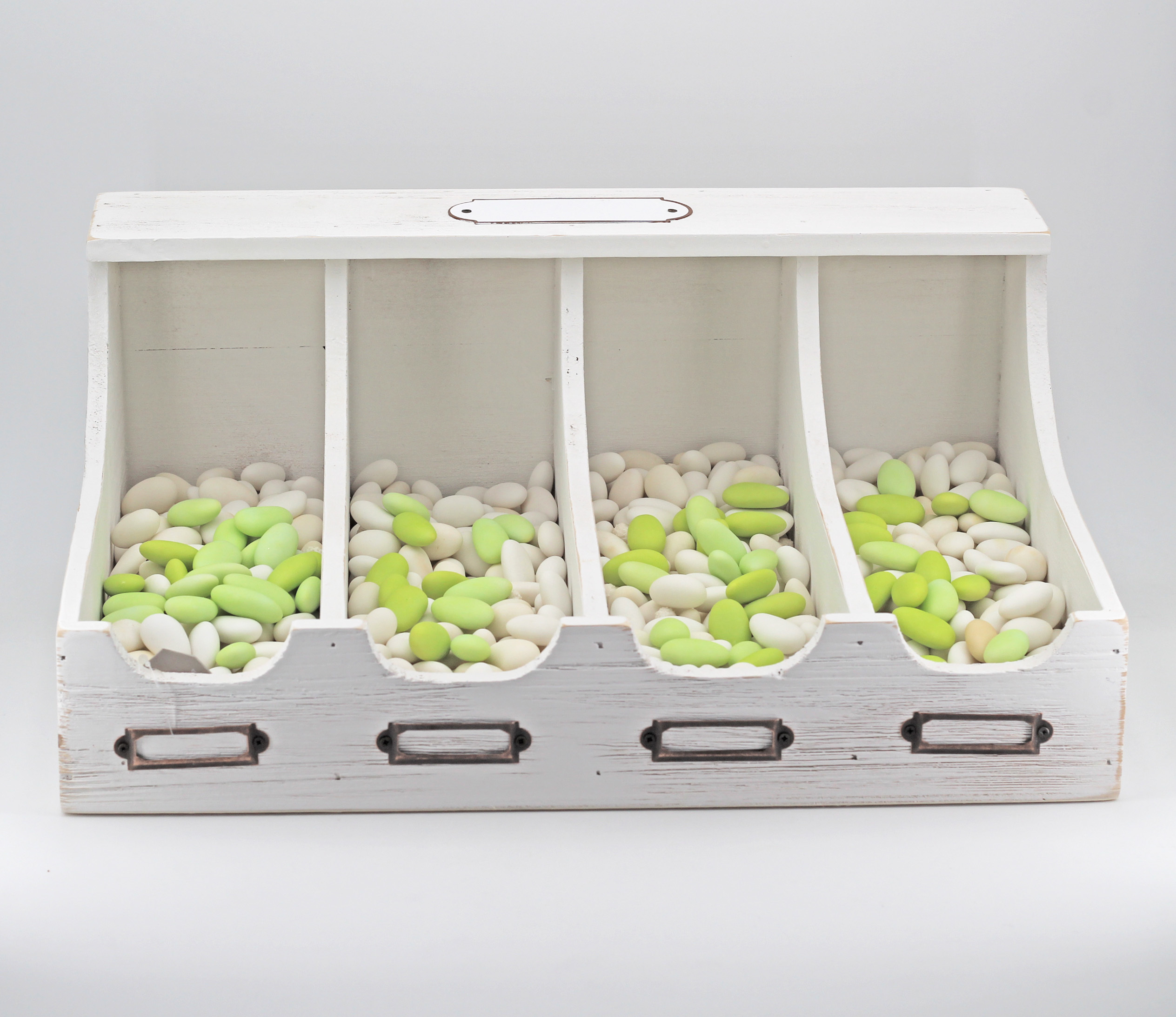 Contenitore 4 divisori in legno per confettata Pz. 1 - immagine 3