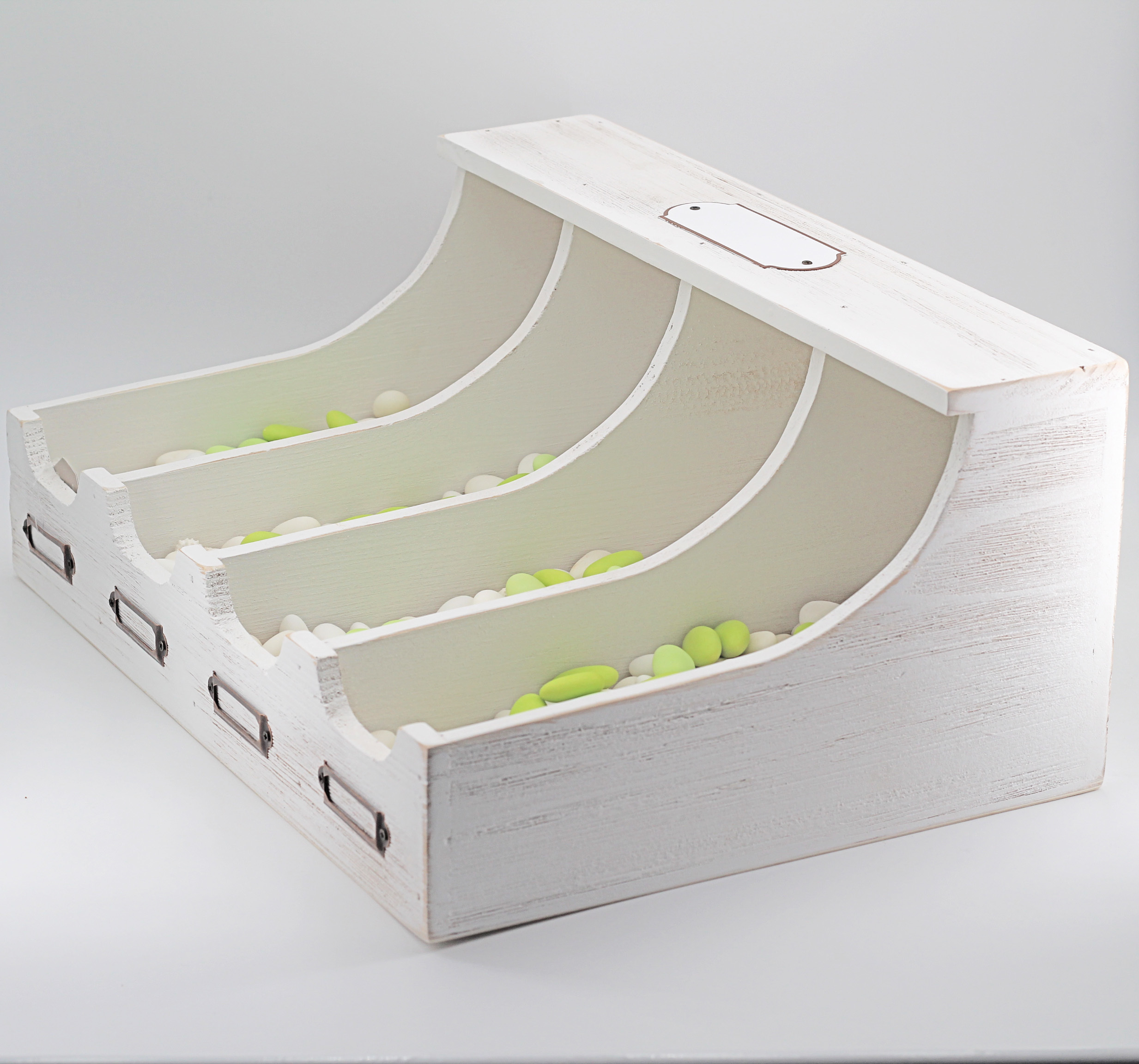 Contenitore 4 divisori in legno per confettata Pz. 1 - immagine 4