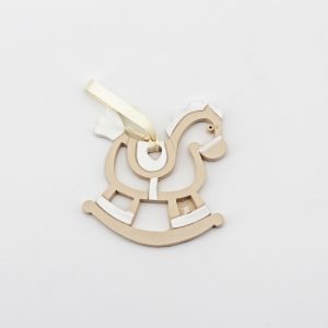 Applicazione in resina cavallo a dondolo Pz. 12