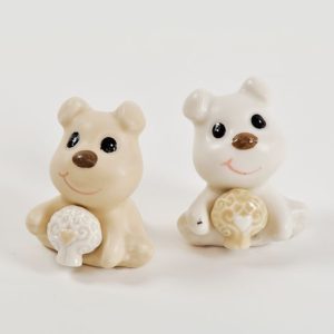 Bomboniera in porcellana cagnolino Pz. 12