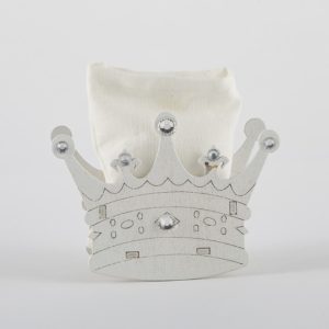 Bomboniera corona in legno principe con sacchetto Pz. 48