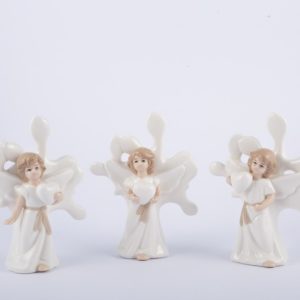 Bomboniera in porcellana angelo con albero Pz. 3