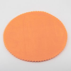 Velo tulle rotondo portaconfetti arancione Pz. 50
