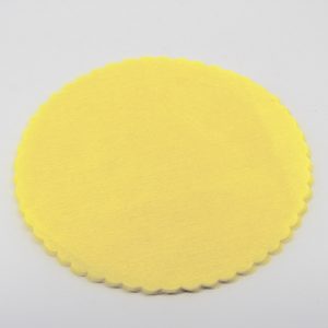 Velo tulle rotondo portaconfetti giallo Pz. 50