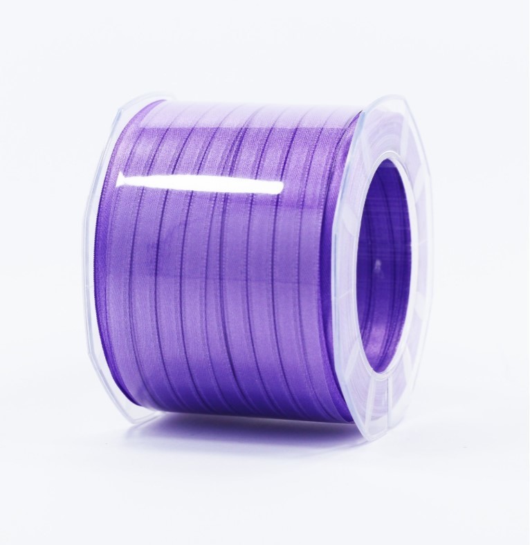 Furlanis nastro di raso viola colore 76 mm.6 Mt.100 - immagine 2