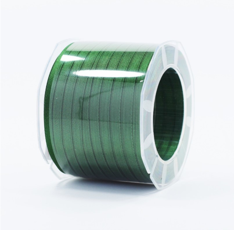 Furlanis nastro di raso verde bottiglia colore 633 mm.6 Mt.100 - immagine 2