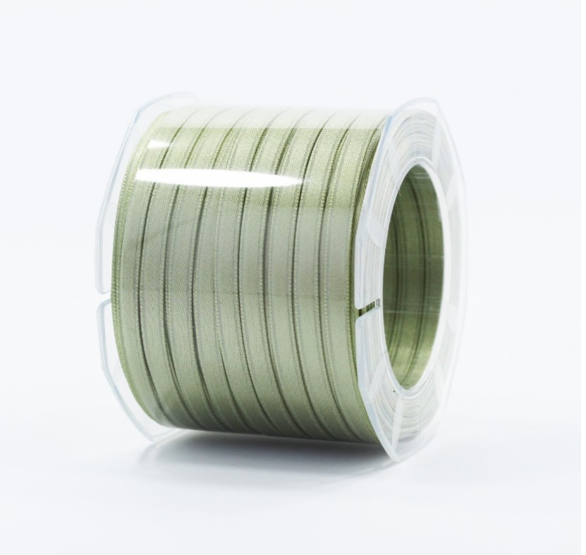 Furlanis nastro di raso verde salvia colore 15 mm.6 Mt.100 - immagine 2