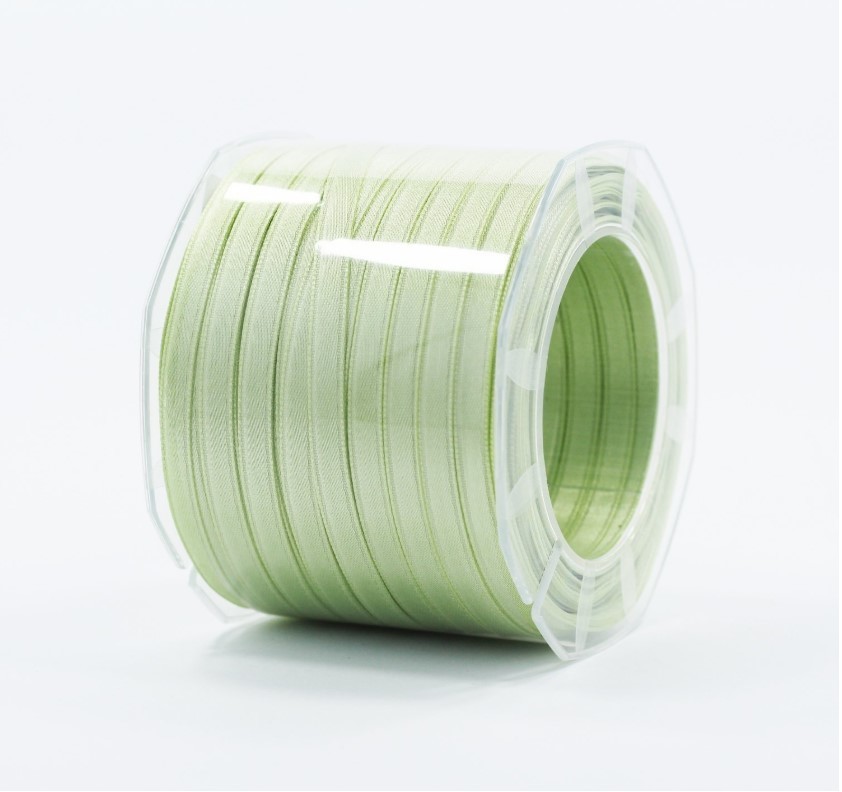 Furlanis nastro di raso verde medio colore 7 mm.6 Mt.100