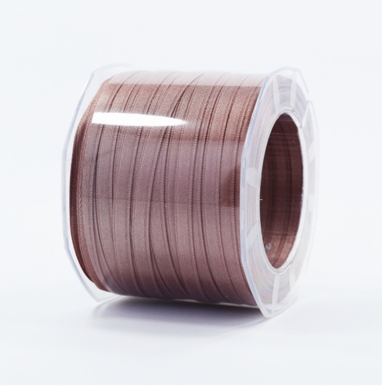 Furlanis nastro di raso marrone chiaro colore 56 mm.6 Mt.100 - immagine 2