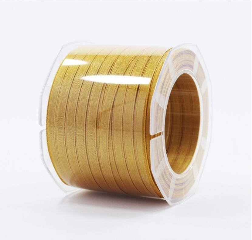 Furlanis nastro di raso giallo ocra colore 1085 mm.6 Mt.100 - immagine 2