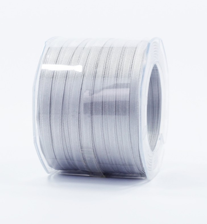 Furlanis nastro di raso grigio perla colore 73 mm.6 Mt.100 - immagine 2