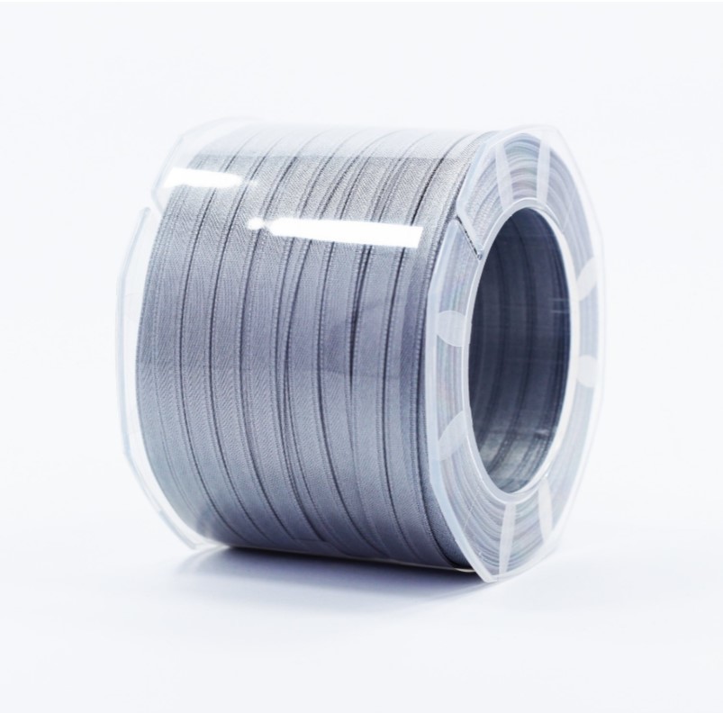 Furlanis nastro di raso grigio medio colore 75 mm.6 Mt.100