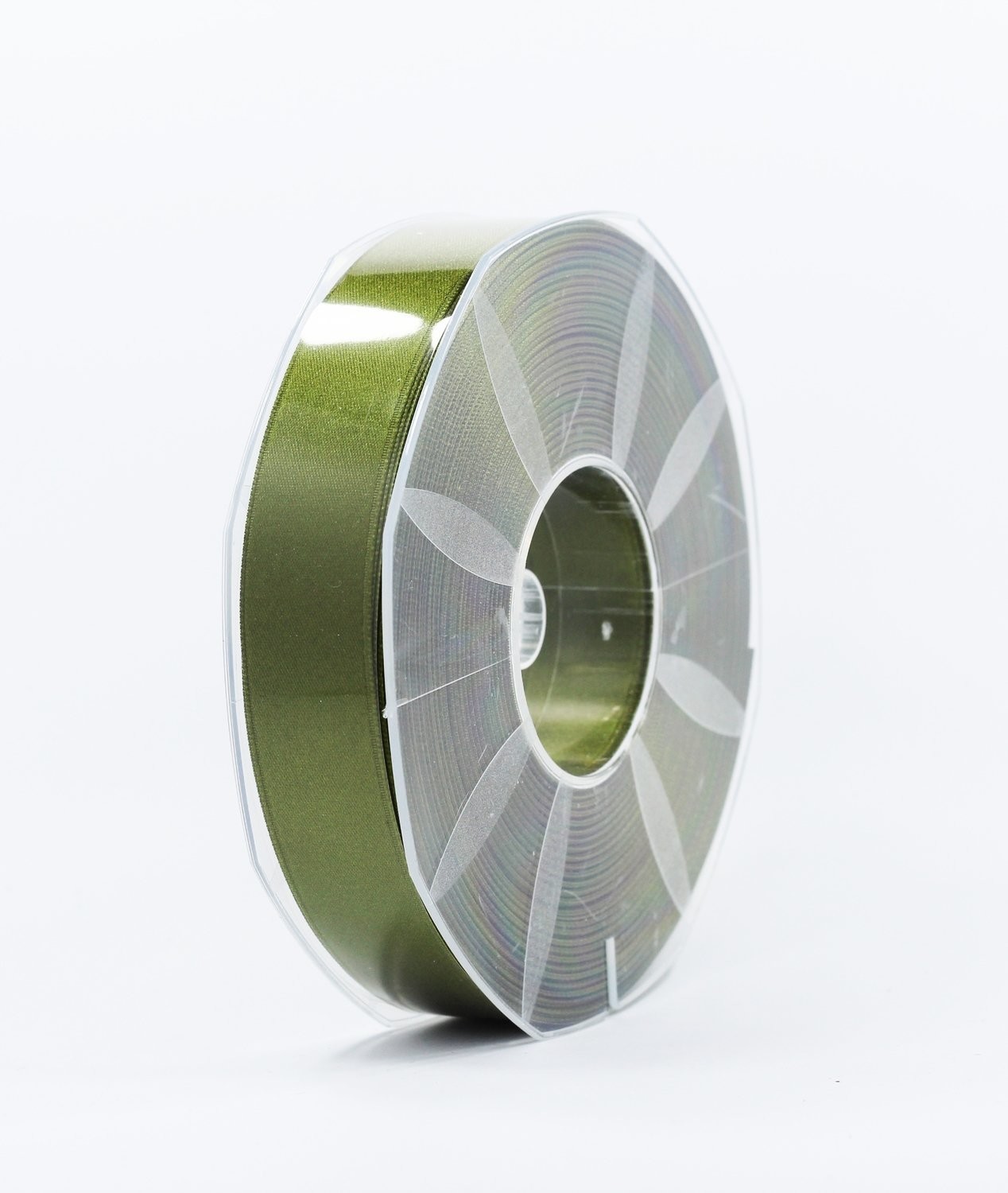 Furlanis nastro di raso verde oliva colore 39 mm.25 Mt.50 - immagine 2