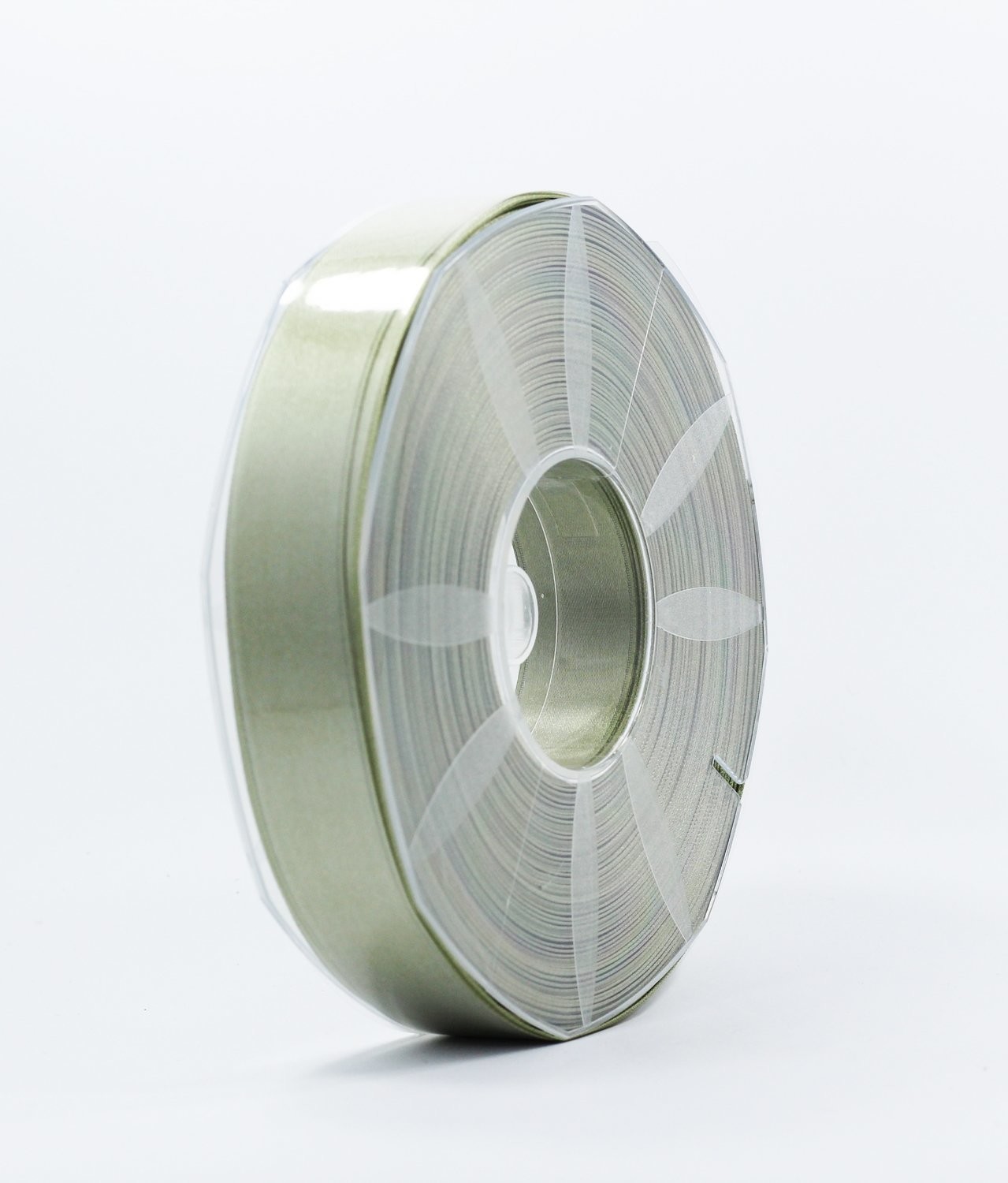 Furlanis nastro di raso verde salvia colore 15 mm.25 Mt.50 - immagine 2