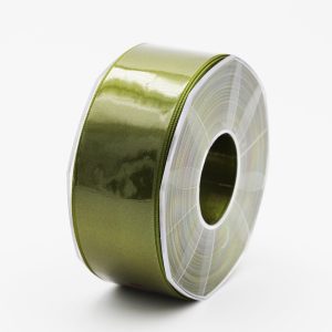 Furlanis nastro di raso verde oliva colore 39 mm.40 Mt.25