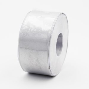 Furlanis nastro di raso grigio perla colore 73 mm. 48 Mt. 25