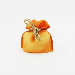 Sacchetto piccolo organza stropicciato arancione Pz. 11
