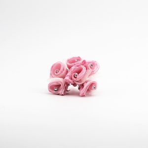 Applicazione boccioli di rosa con strass Pz. 60