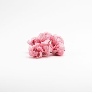 Applicazione boccioli fiori rosa con strass Pz. 72