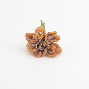 Applicazione roselline organza con perle Pz. 72