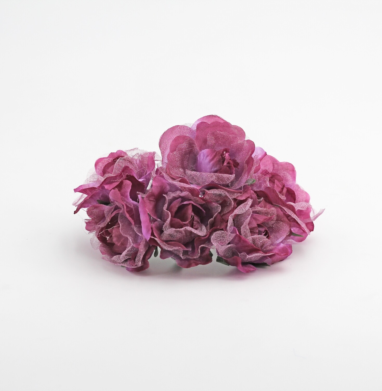 Applicazione rosa organza grande viola sfumato Pz. 72