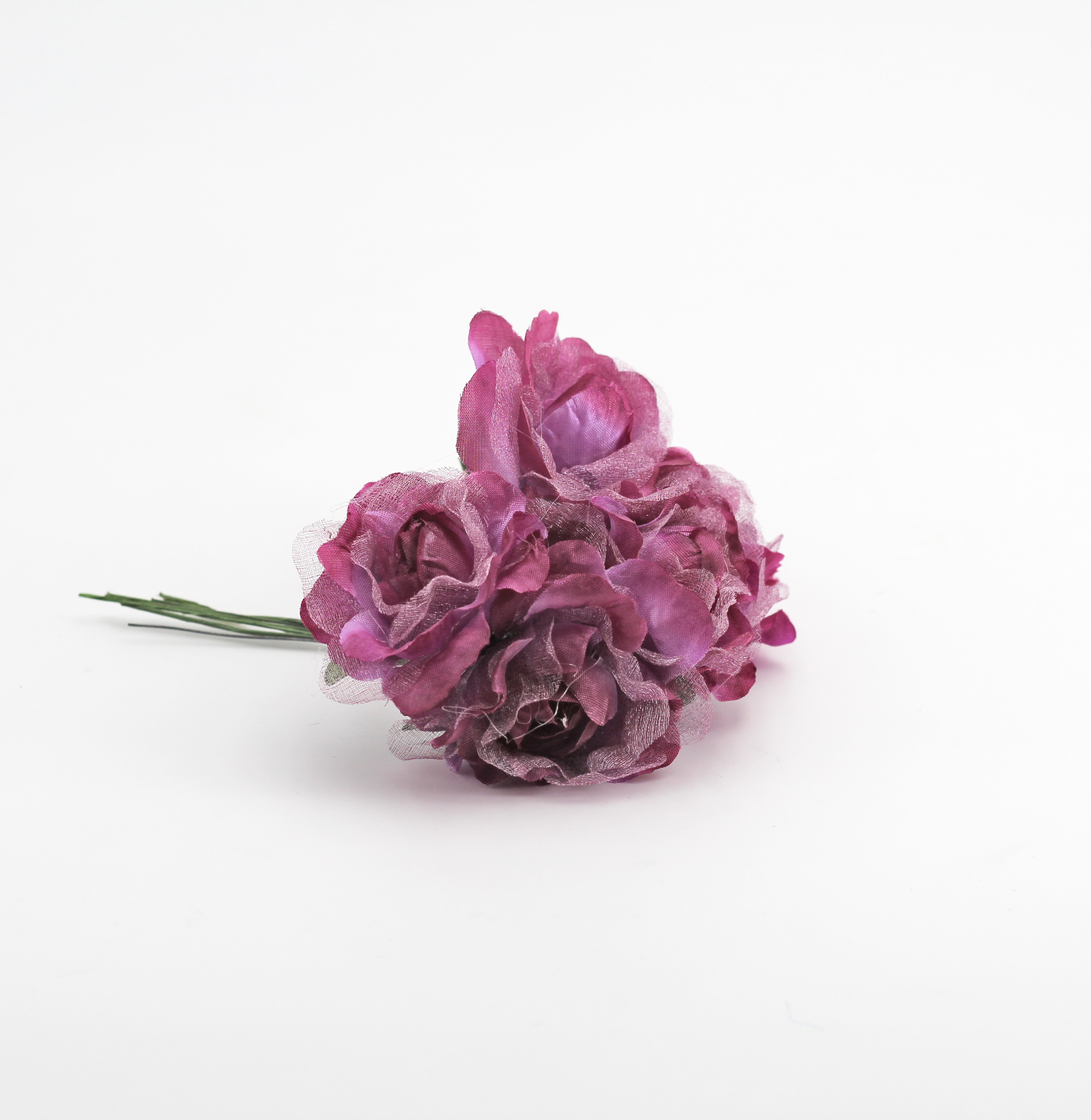 Applicazione rosa organza grande viola sfumato Pz. 72 - immagine 3