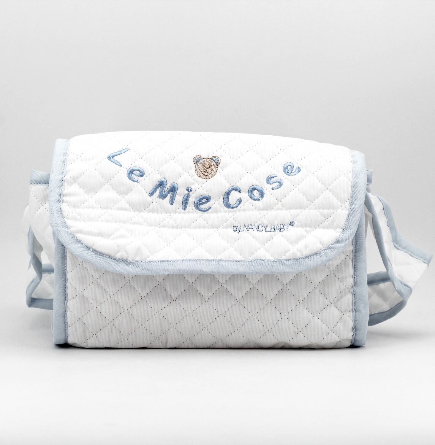 Borsa portaoggetti bianca e celeste le mie cose Pz. 1 - immagine 2