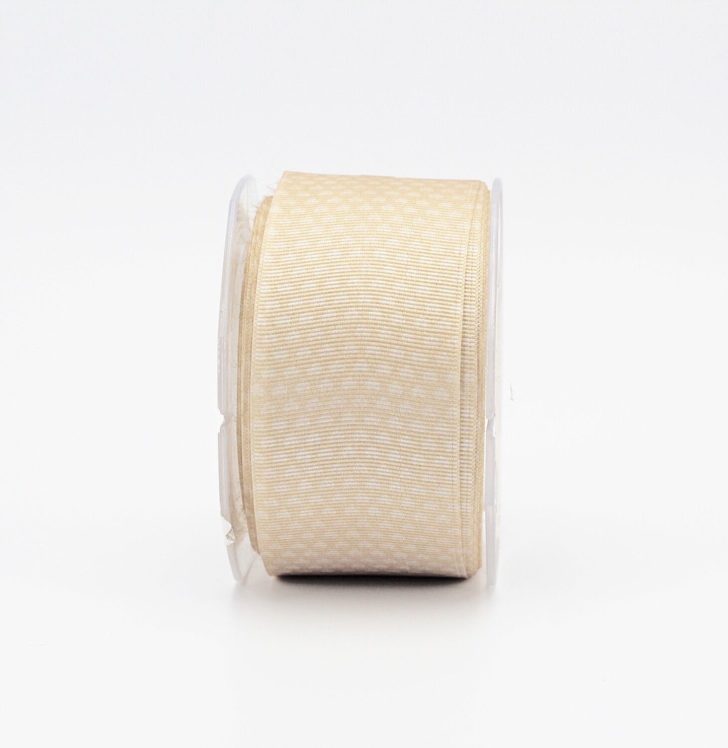 Furlanis nastro canetè beige colore 2 fantasia cuoricini mm.40 Mt.15