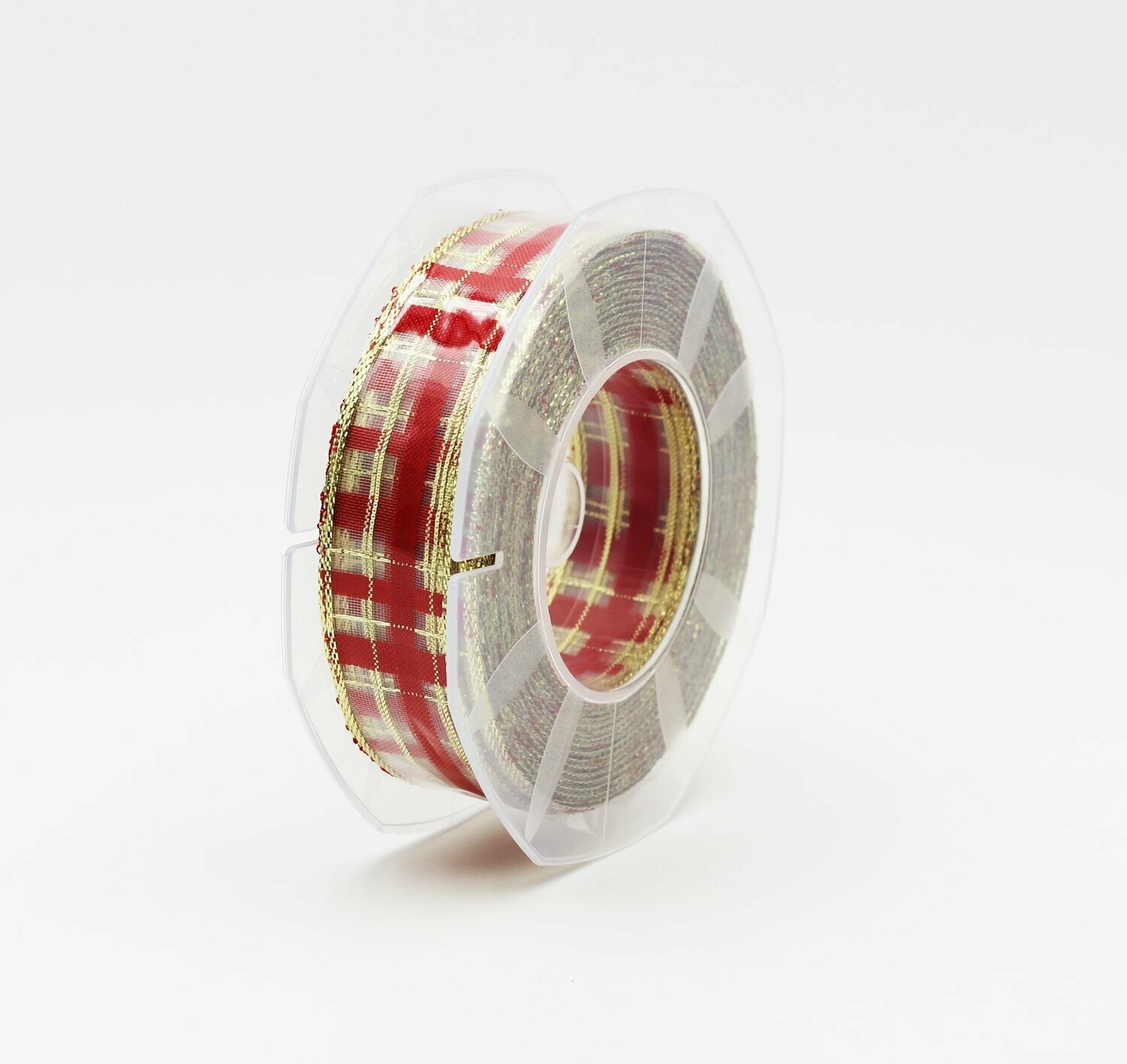 Nastro scozzese rosso trasparente mm.25 Mt. 25