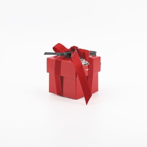 Scatolo fondo e coperchio lino rosso Pz. 10