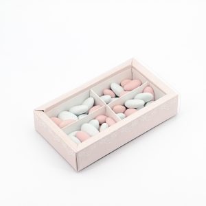 Scatolo quadrato rosa con fascina più inserto Pz.10