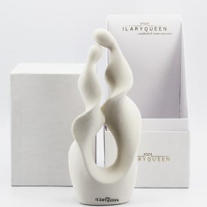Statua coppia stilizzata bianca con astuccio rigido Pz. 1
